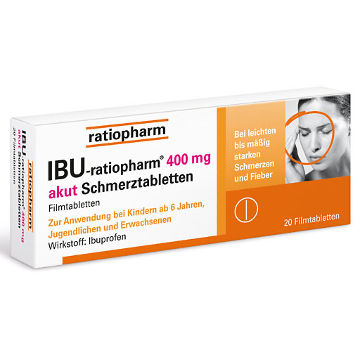 IBU-RATIOPHARM 400 mg akut Schmerztbl.Filmtabl.