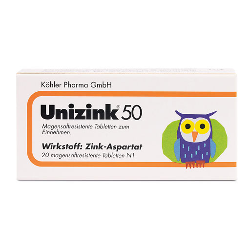 UNIZINK 50 magensaftresistente Tabletten