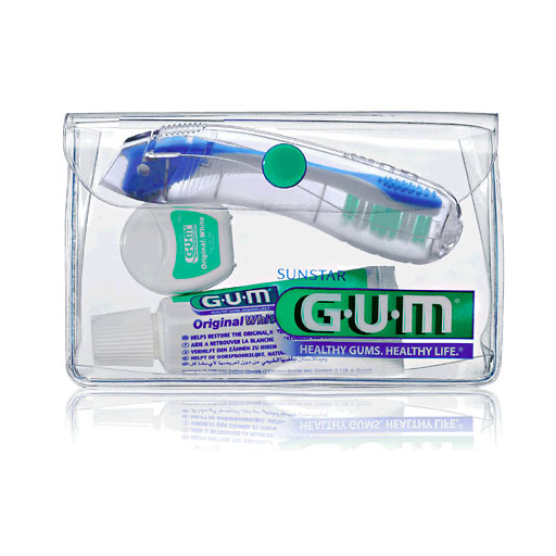 GUM TRAVEL KIT Zahnb&uuml;rste+Zahnseide+Zahnpasta