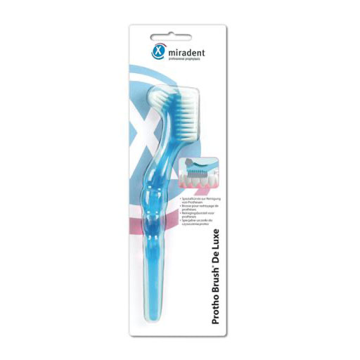 MIRADENT Prothesenb&uuml;rste Protho Brush blau trans.