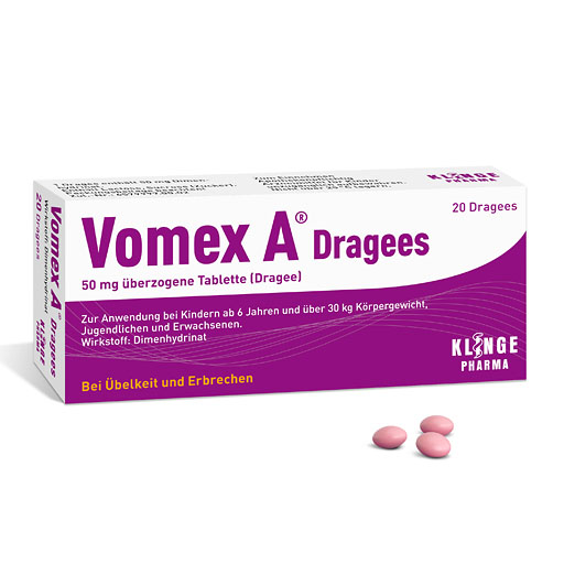 VOMEX A Dragees 50 mg &uuml;berzogene Tabletten