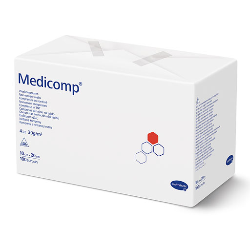 MEDICOMP Vlieskomp.unsteril 10x20 cm 4fach
