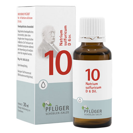 BIOCHEMIE Pfl&uuml;ger 10 Natrium sulfuricum D 6 Tropf.