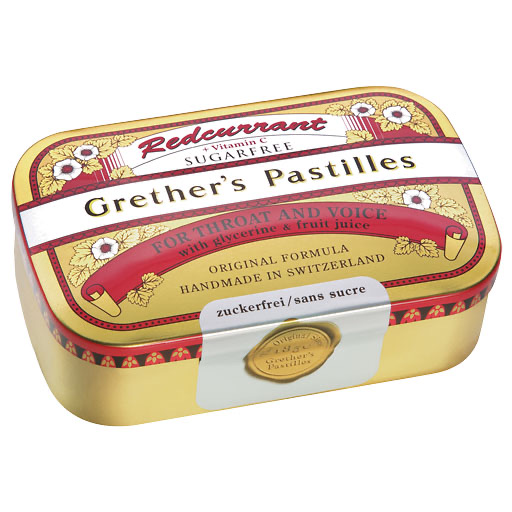 GRETHERS Redcurrant+Vitamin C zuckerfrei Pastillen