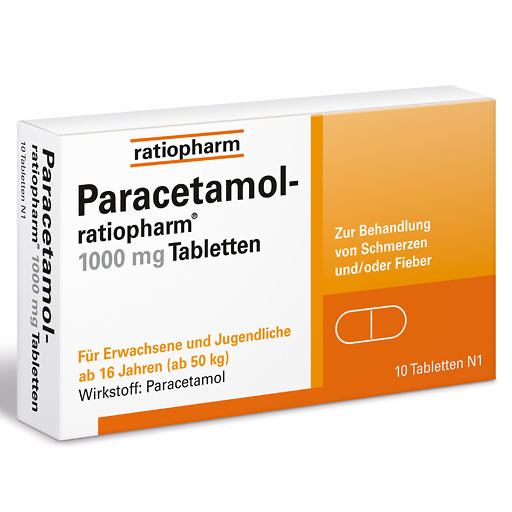 PARACETAMOL-ratiopharm 1.000 mg Tabletten