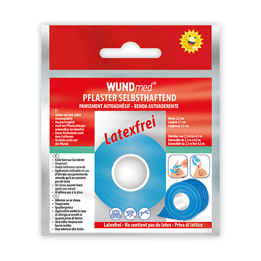 PFLASTER selbsthaftend dehnbar 2,5 cmx2,5 m Rolle