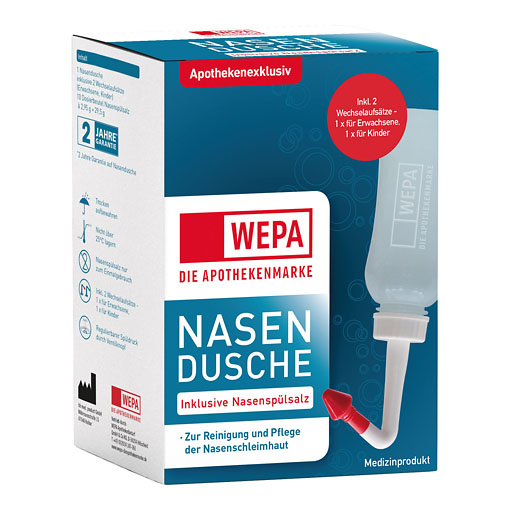 WEPA Nasendusche mit 10x2,95 g Nasensp&uuml;lsalz