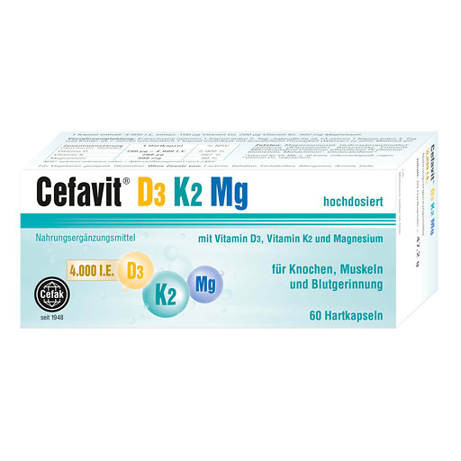 CEFAVIT D3 K2 Mg 4.000 I.E. Hartkapseln