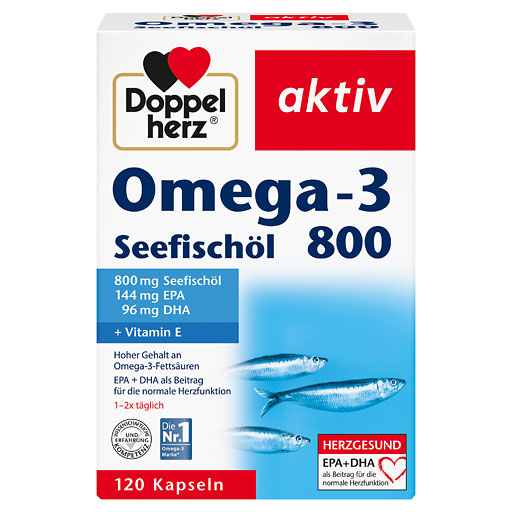 DOPPELHERZ Omega-3 Seefisch&ouml;l 800 aktiv Kapseln