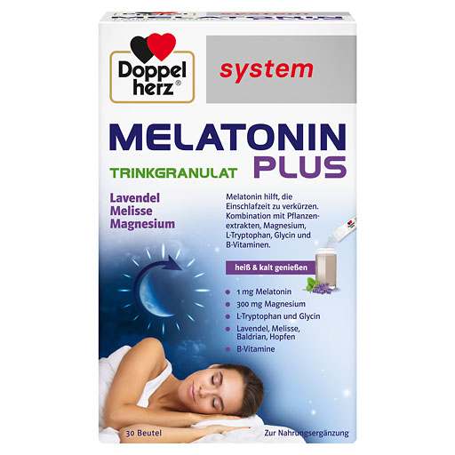 DOPPELHERZ Melatonin Plus Trinkgranulat system Btl