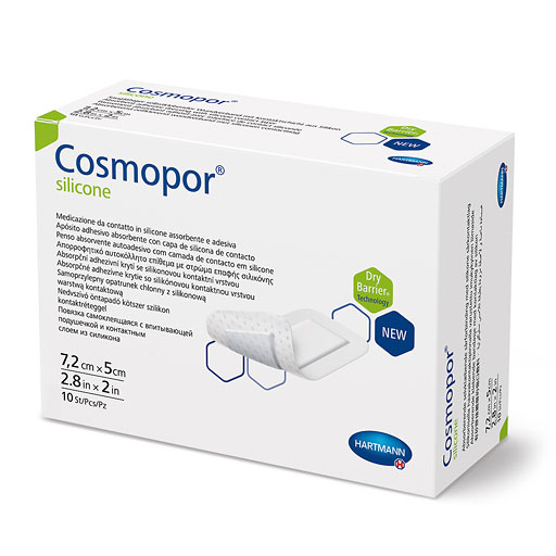 COSMOPOR silicone Wundverband 5x7,2 cm