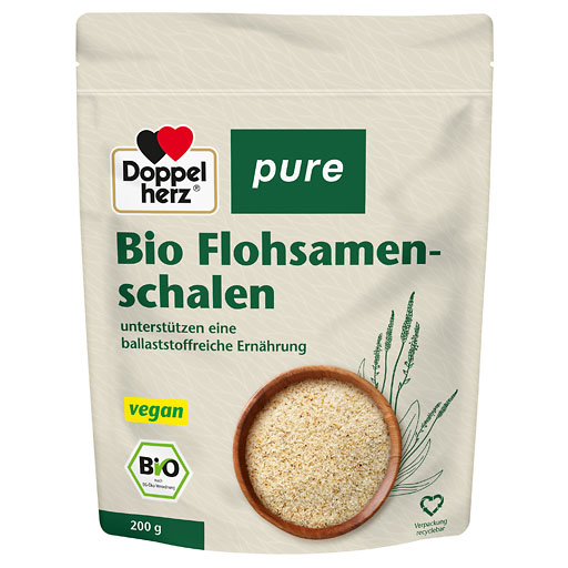 DOPPELHERZ Bio Flohsamenschalen pure Pulver