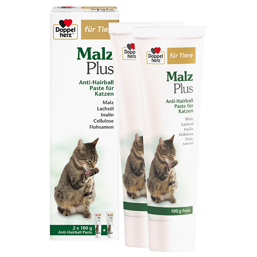 DOPPELHERZ f&uuml;r Tiere Malz Plus Anti-Hairb.Pas.Kat.