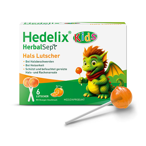 HEDELIX HerbalSept Hals Lutscher Kids